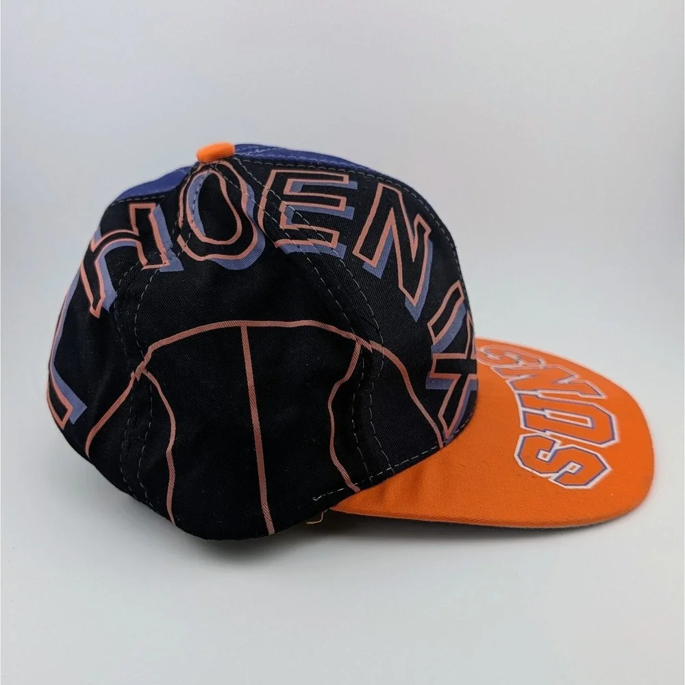 Vintage Phoenix Suns‎ 90s Drew Pearson Snapback Hat Youth NBA Split Panel